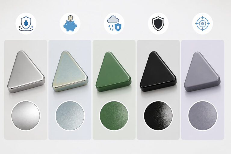 Revêtement sur mesure pour aimants triangulaires en néodyme