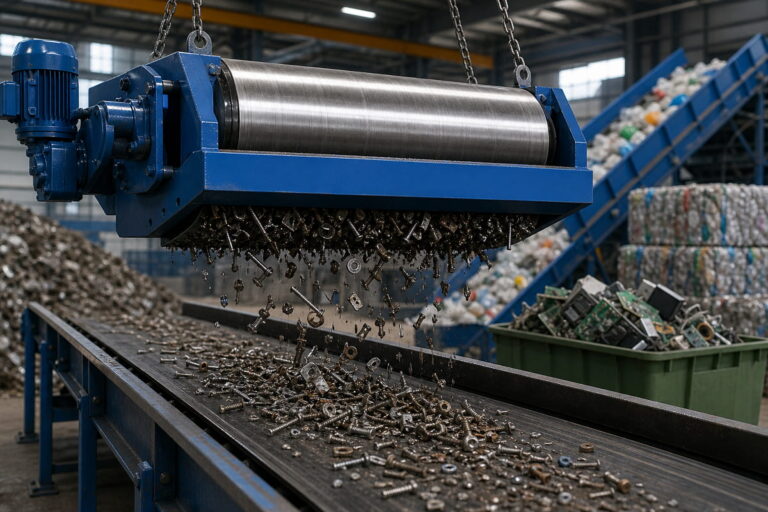 Séparateur magnétique pour systèmes de recyclage