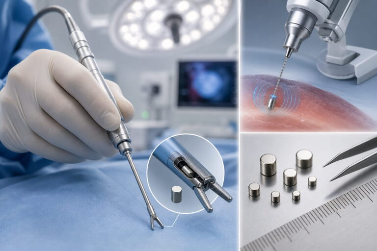 Aimant pour dispositifs médicaux destinés à la chirurgie et aux instruments de précision