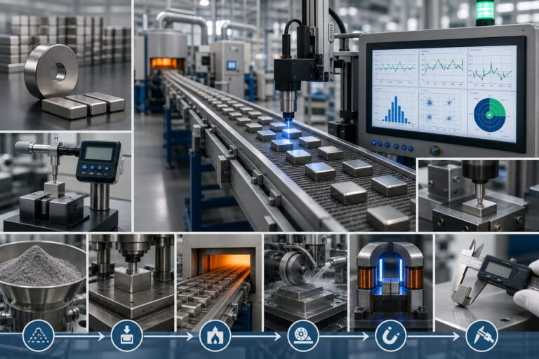 Objectifs du processus de contrôle de la fabrication en cours de production des aimants NdFeB