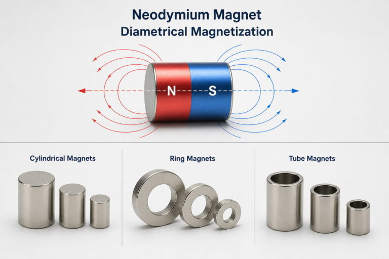Aimants au néodyme : magnétisation diamétrale – formes courantes