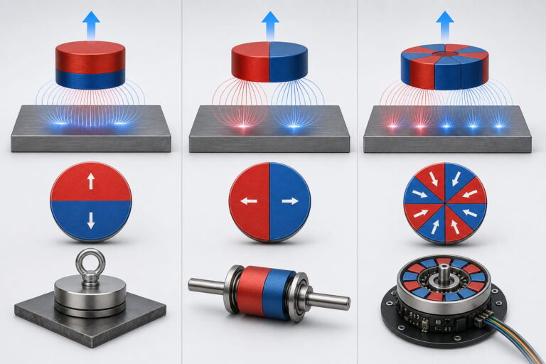 Force d'attraction et direction de magnétisation