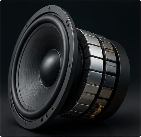 Aimant segmenté pour équipement audio