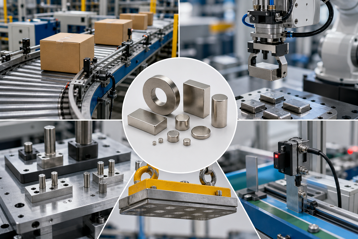Applications typiques des aimants utilisés dans l'automatisation industrielle