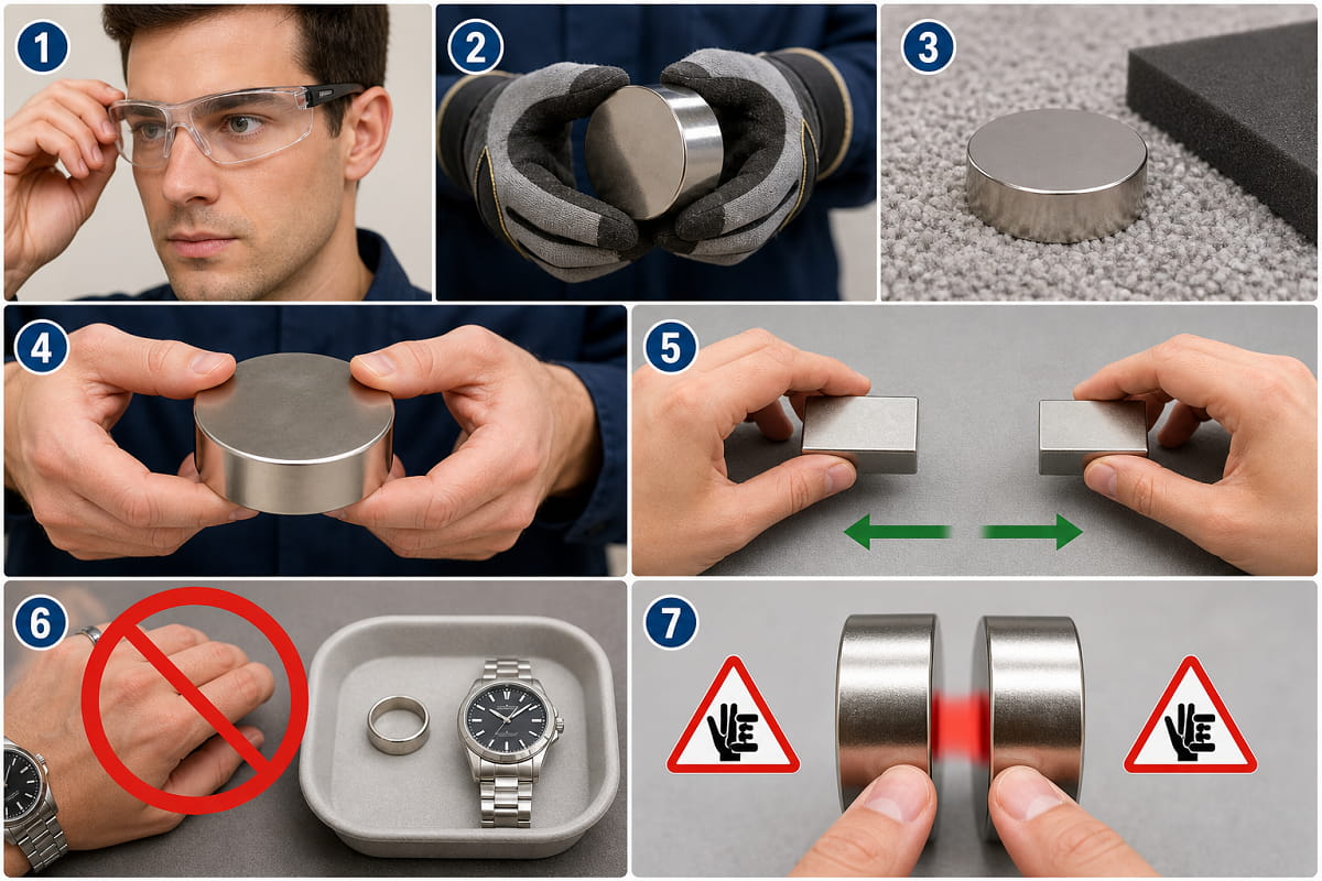 How to Move Neodymium Magnets Safely