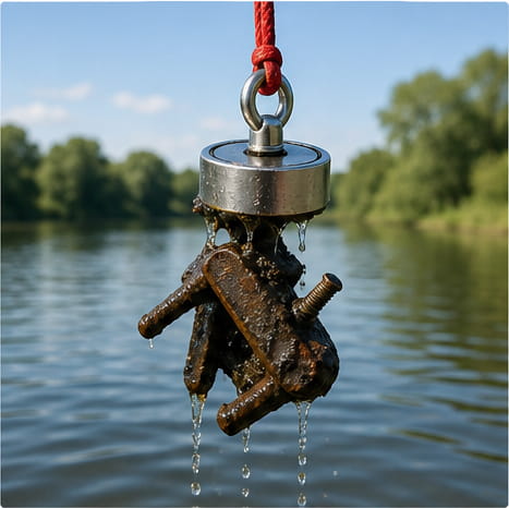 Aimants en néodyme utilisés pour la pêche magnétique