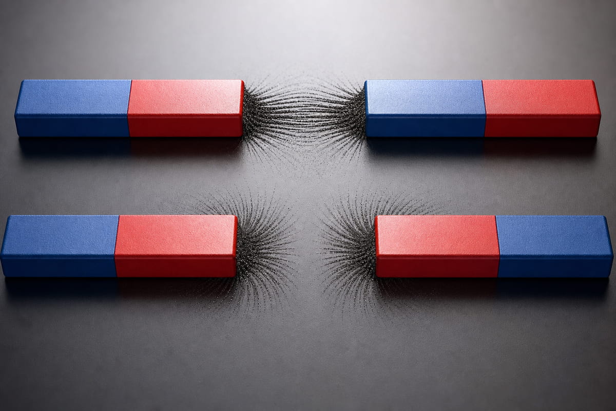 Comment les aimants en barre interagissent-ils entre eux ?