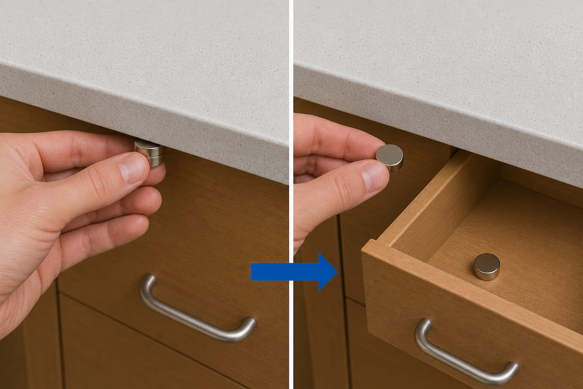 use draw to separate neodymium magnets