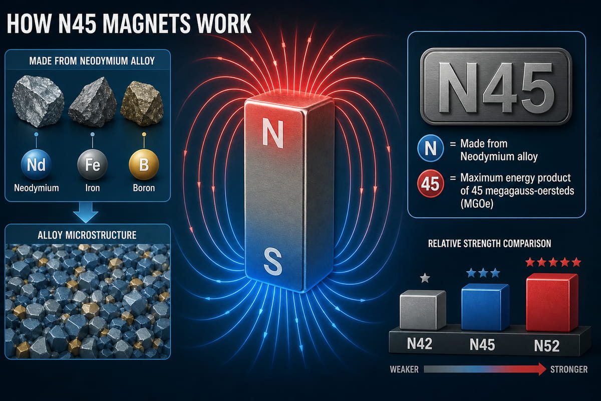 Comment fonctionnent les aimants N45 ?