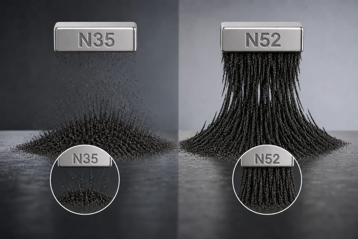 Quelle est la puissance d'un aimant N52 ?