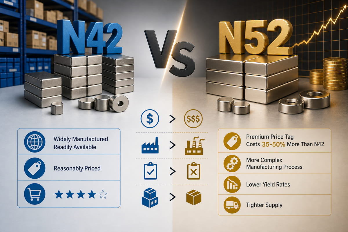 Aimants N52 et N42 : prix et disponibilité