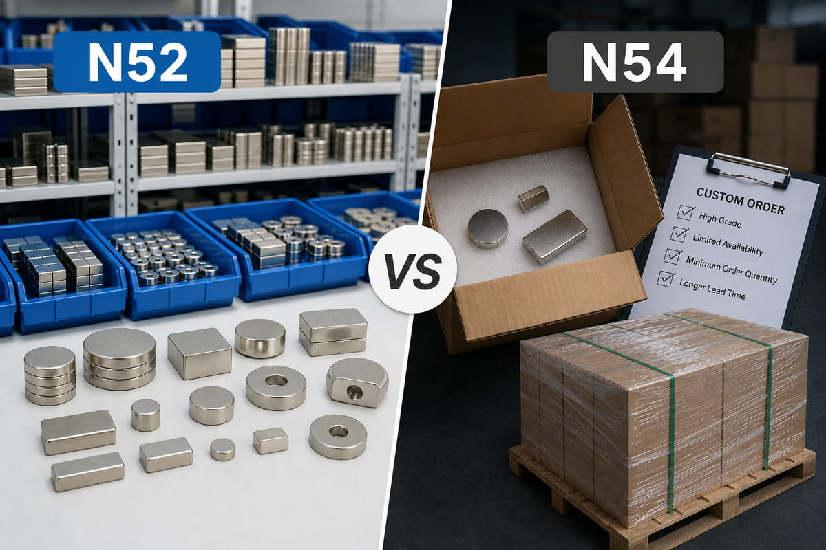 Disponibilité des aimants N52 et N54