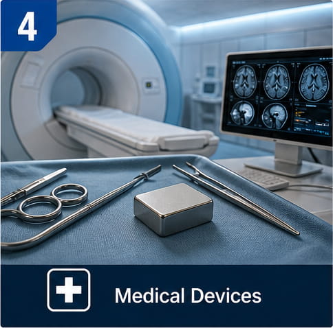 Aimant N55 pour dispositifs médicaux