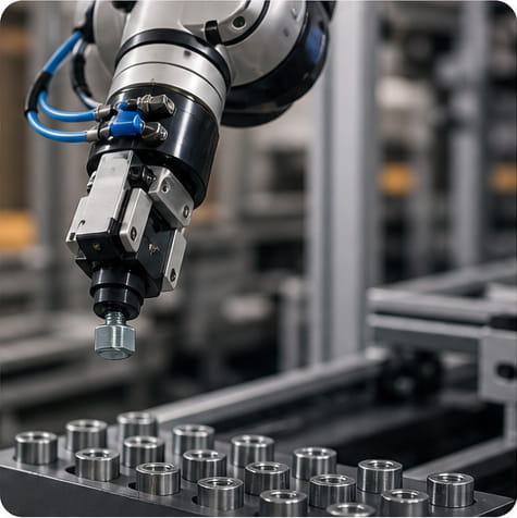 Application de la pince d'un bras robotisé