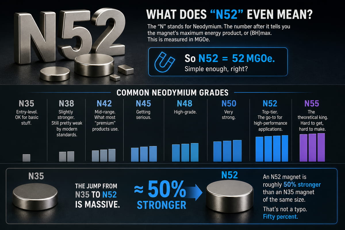 Mais qu'est-ce que « N52 » signifie au juste ?
